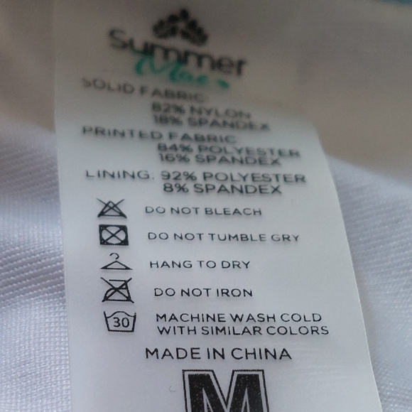 SUMMERMAE One Piece Swimsuit  with adjustable strap Flower designed Women M - Picture 8 of 8